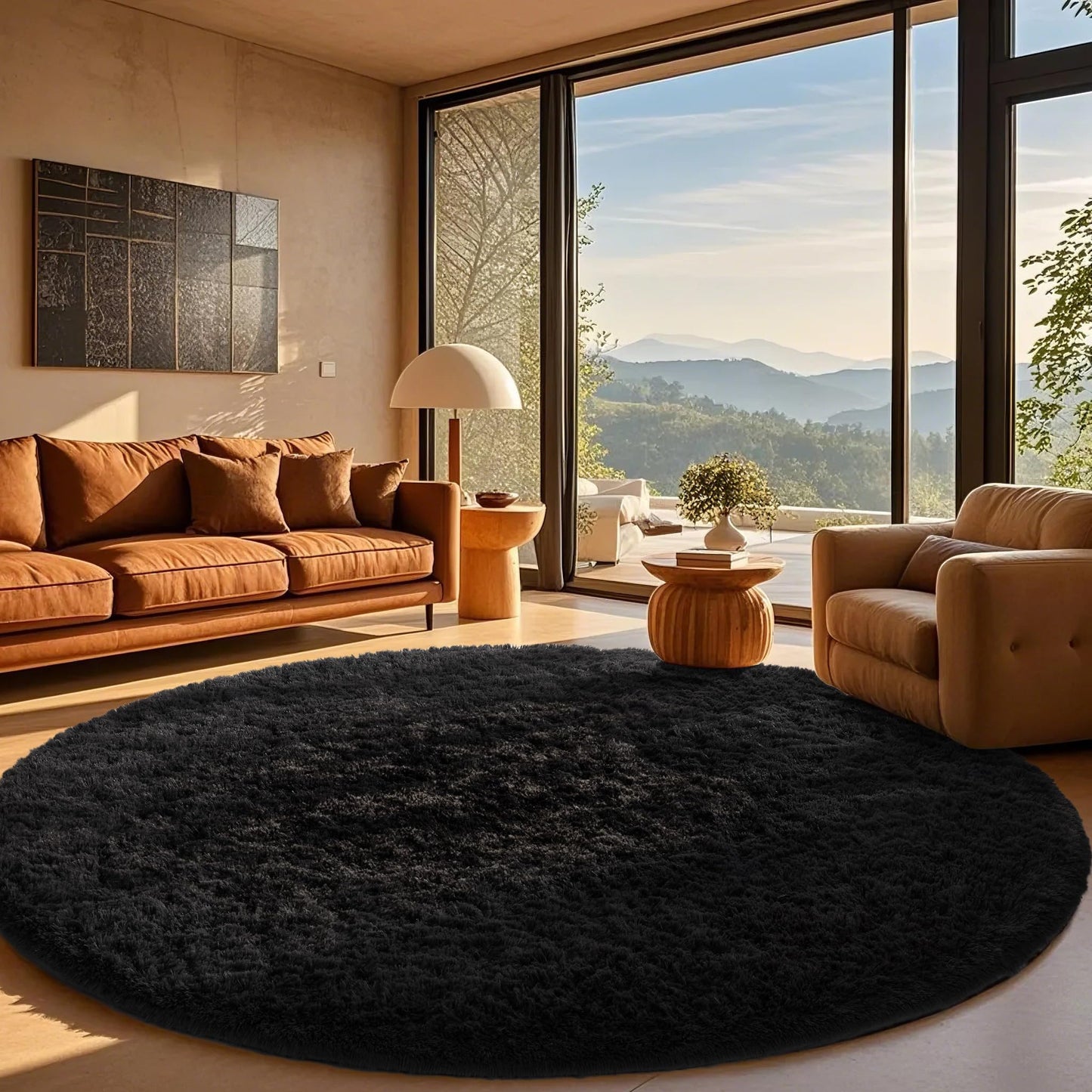 Ophanie Area Rugs for Bedroom Living Room, Grey Fluffy Fuzzy Shag Shaggy Soft Plush Carpet, 4x6 Indoor Floor Gray Rug for Kids Home Dorm Decor Aesthetic