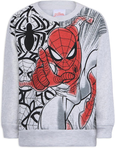 Marvel Spider-Man Boys Graphic Print 2 Piece Sweatshirt and Pants Set for Toddlers and Big Kids