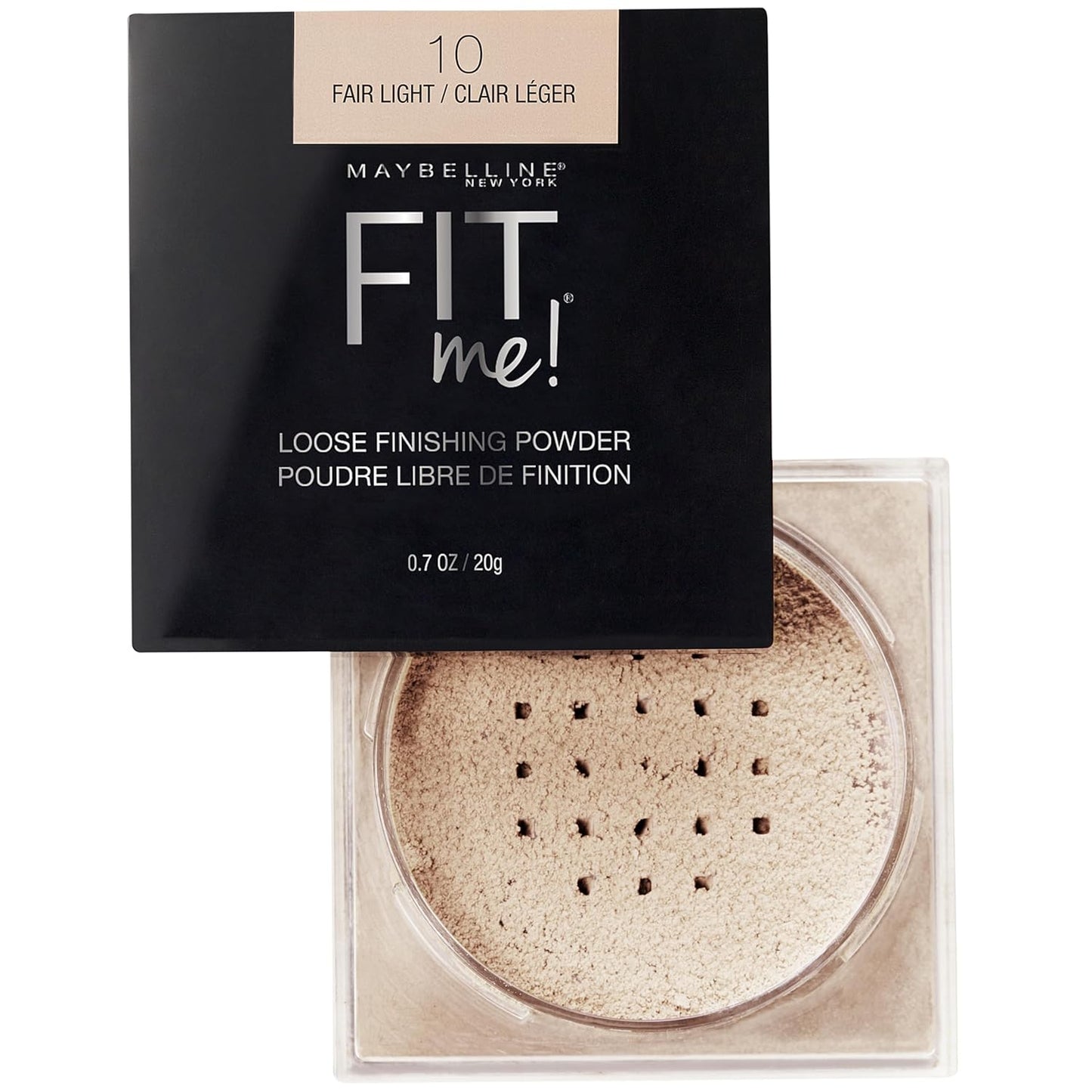 Maybelline Fit Me Loose Setting Powder, Face Powder and Finishing Makeup, Fair Light, 1 Count