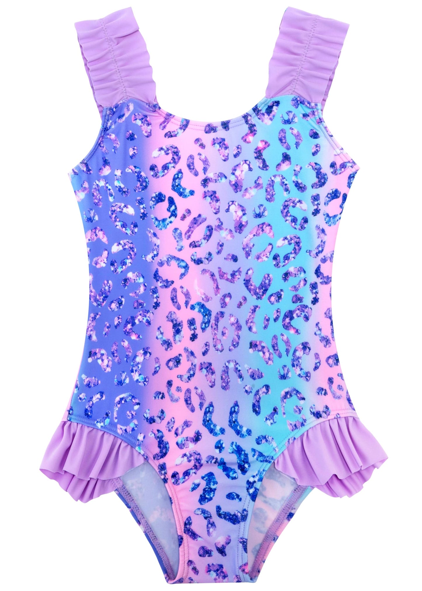 XiaoMoSha Girls One Piece Swimsuit Ruffled Straps Bathing Suits Summer Swim Suit Quick Dry Beach Swimwear for Kids 3-10 Years