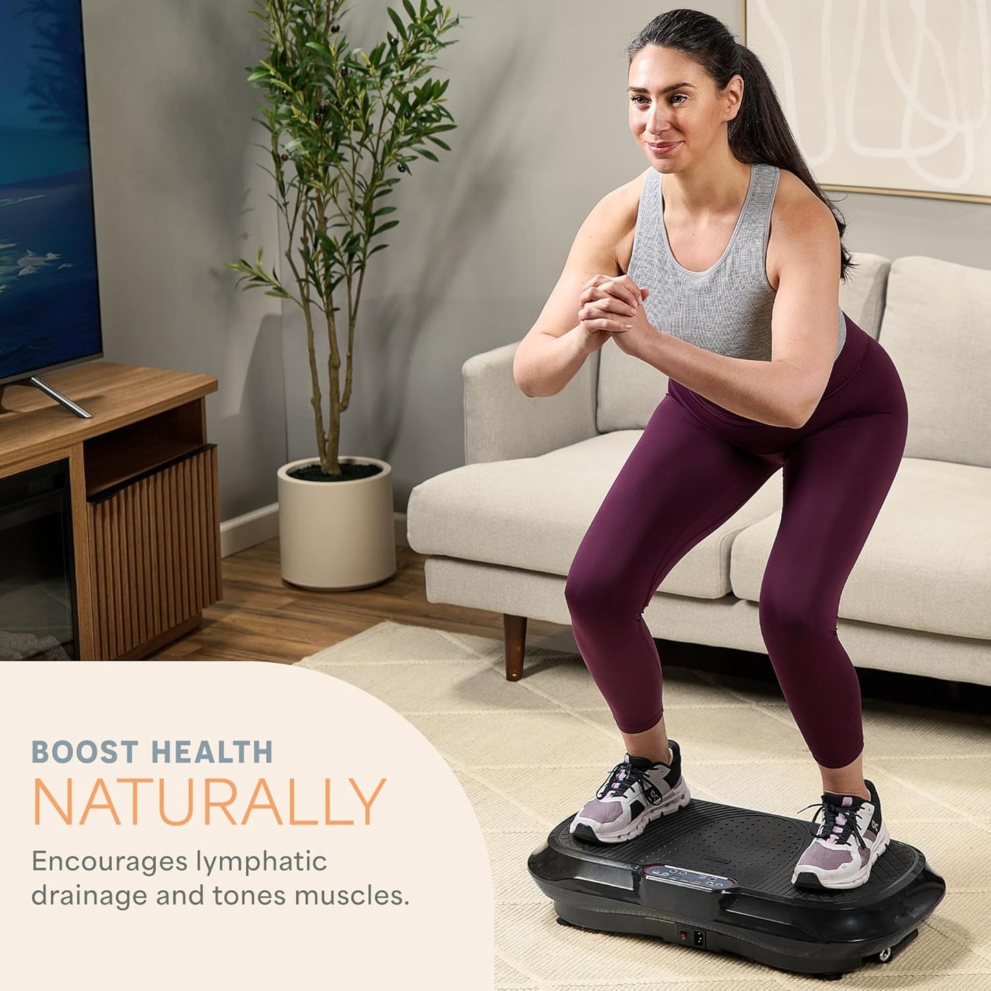 Lifepro Waver Vibration Plate Exercise Machine – High-Intensity Vibration for Muscle Activation, Full-Body Workout Vibrating Platform with Loop Bands, Fitness Equipment for Strength Toning & Fat Loss