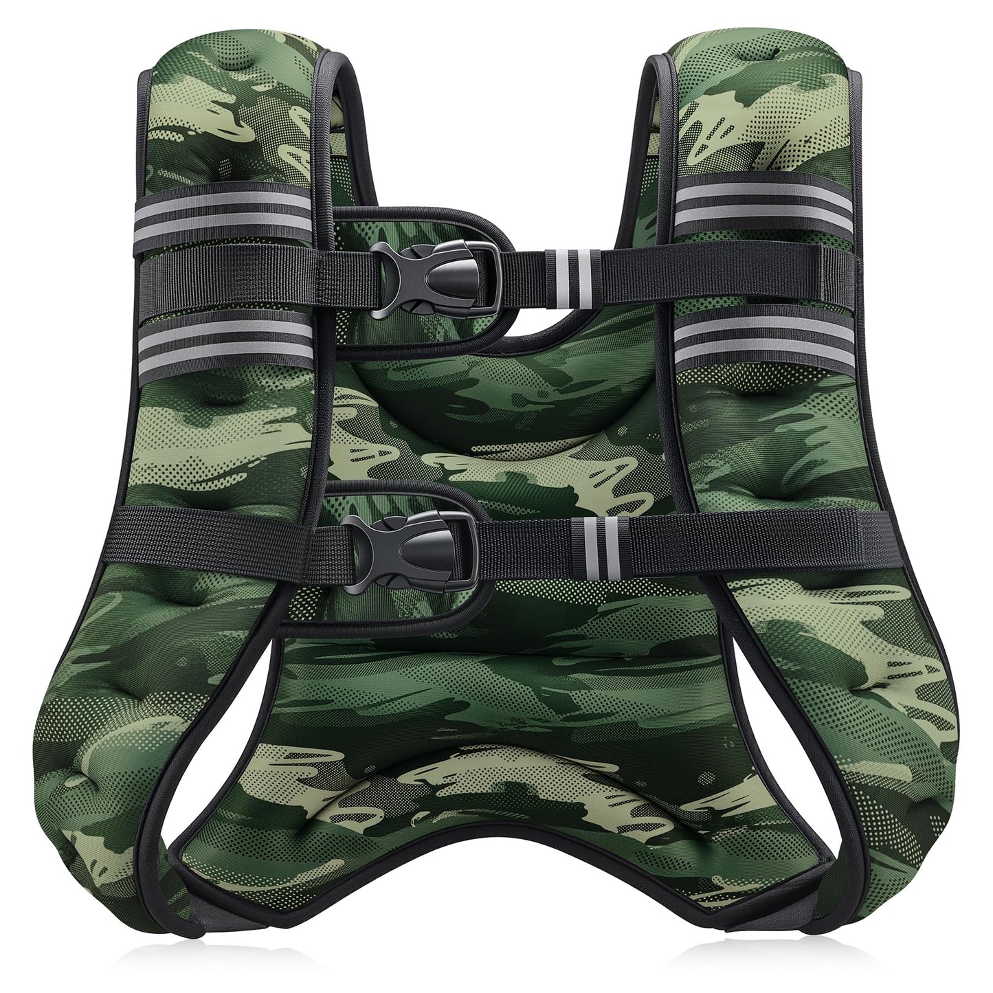ZELUS Weighted Vest, 6lb/8lb/12lb/16lb/20lb/25lb/30lb Weight Vest with Reflective Stripe for Workout, Strength Training, Running, Fitness, Muscle Building, Weight Loss, Weightlifting