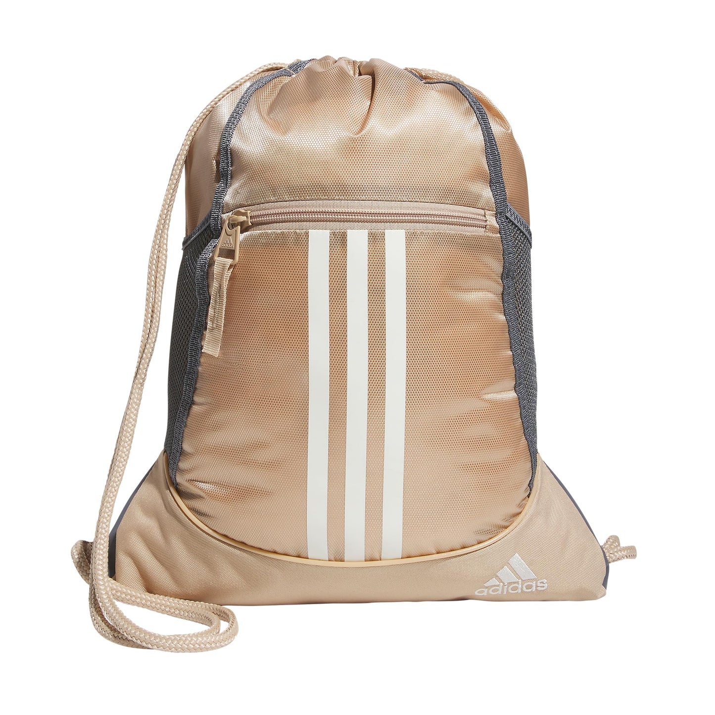adidas Alliance Sackpack, Drawstring Backpack, Lightweight Small Gym Bag for Women and Men, Black, One Size