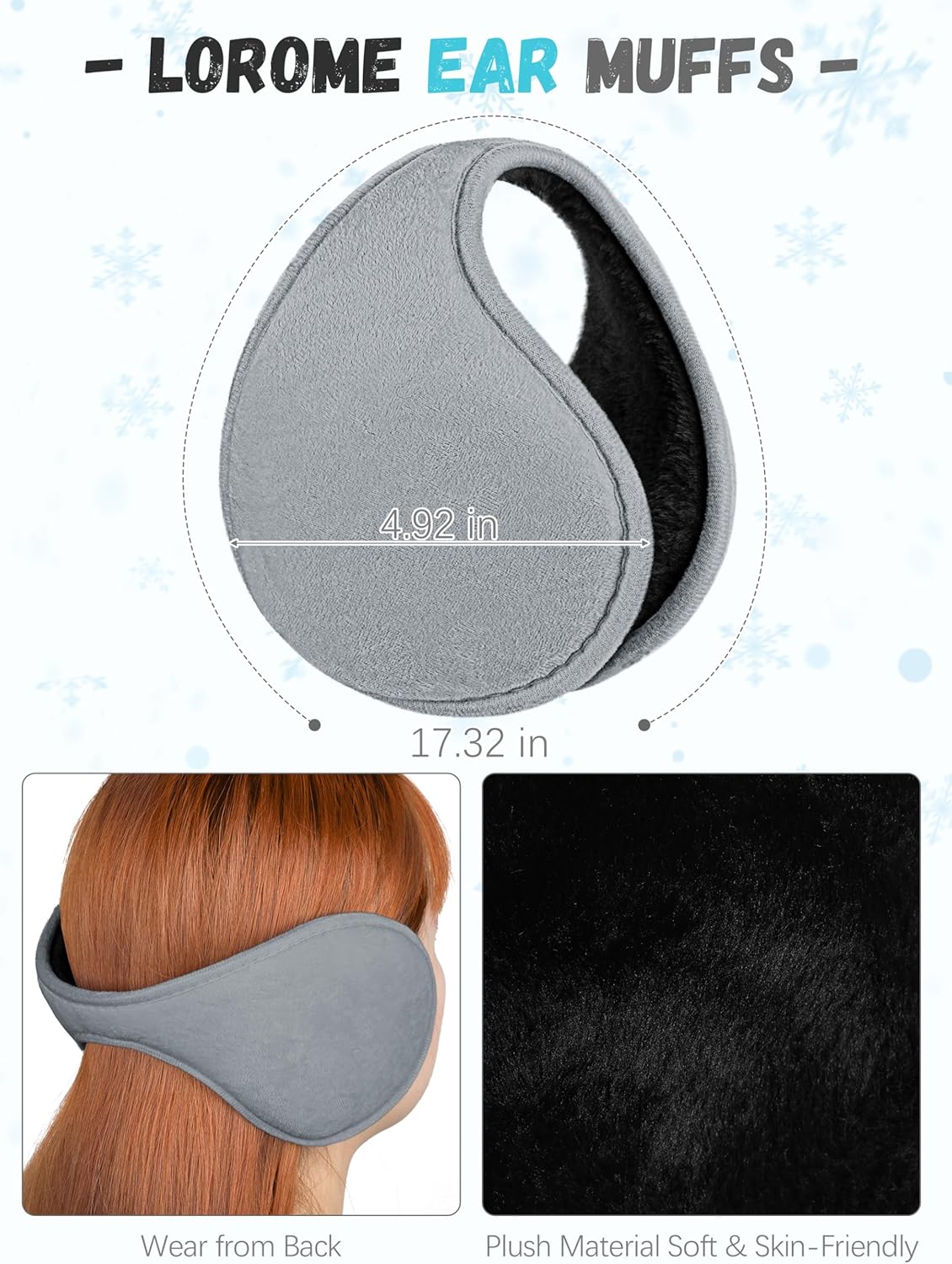 Winter Hat Scarf Gloves and Ear Warmer, Warm Knit Beanie Hat Touch Screen Gloves Set Winter Gifts Neck Scarves for Women