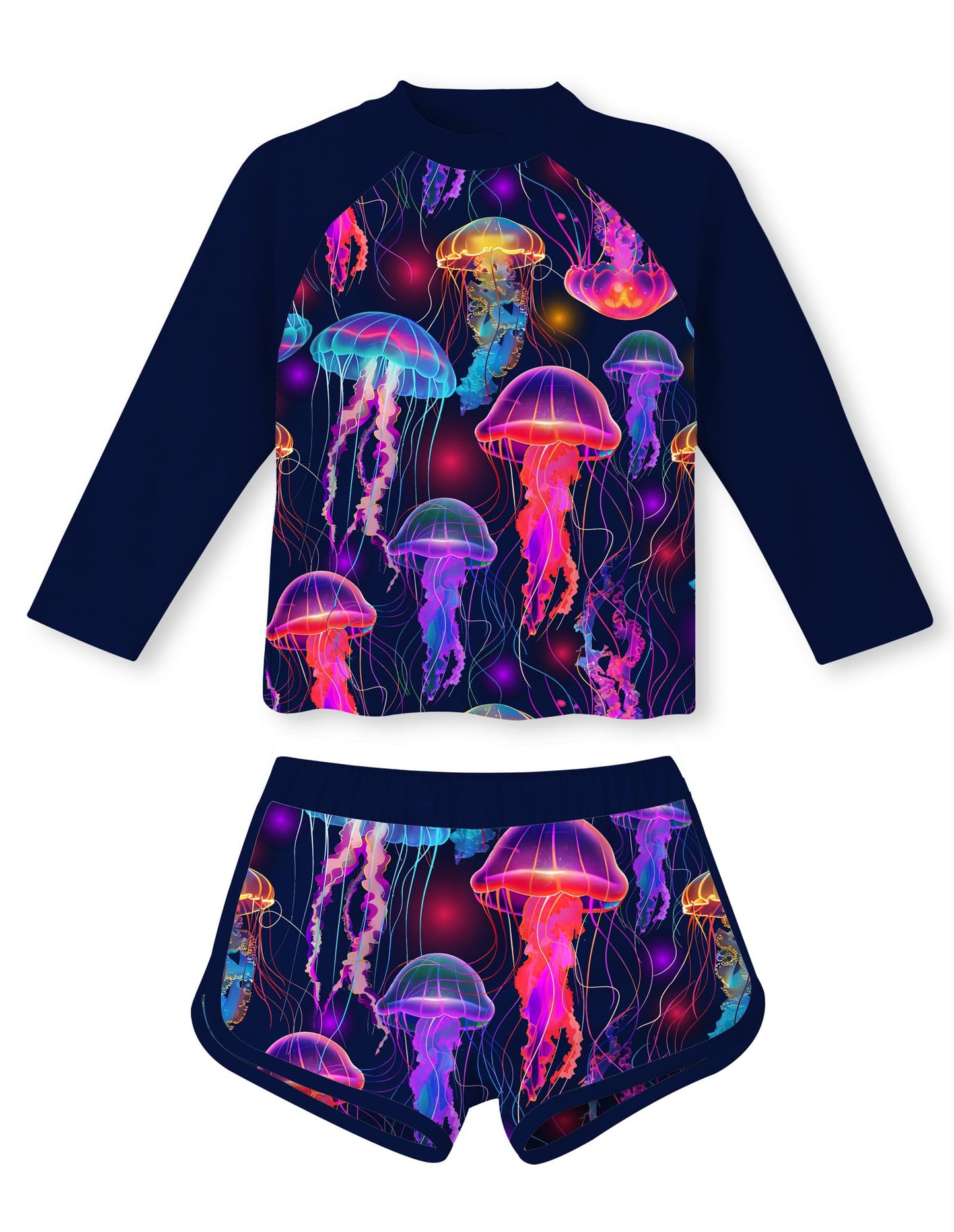 Vogseek Girls Rash Guard Two Pieces Swimsuit Long Sleeve Bathing Suit for 3-10 Years
