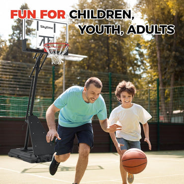 Skytime Basketball Hoop Outdoor,Adjustable Portable Basketbal Goal System with 5.3-10ft Height Stepless Regulation