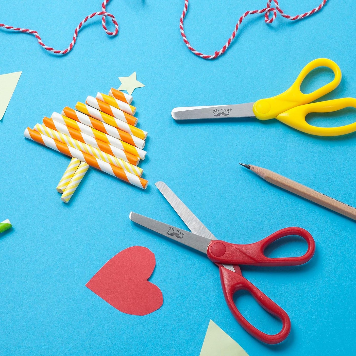 Mr. Pen Kids Scissors - 6 Pack, 5 Inch, Colored Toddler Safety Scissors for Kids, School & Preschool
