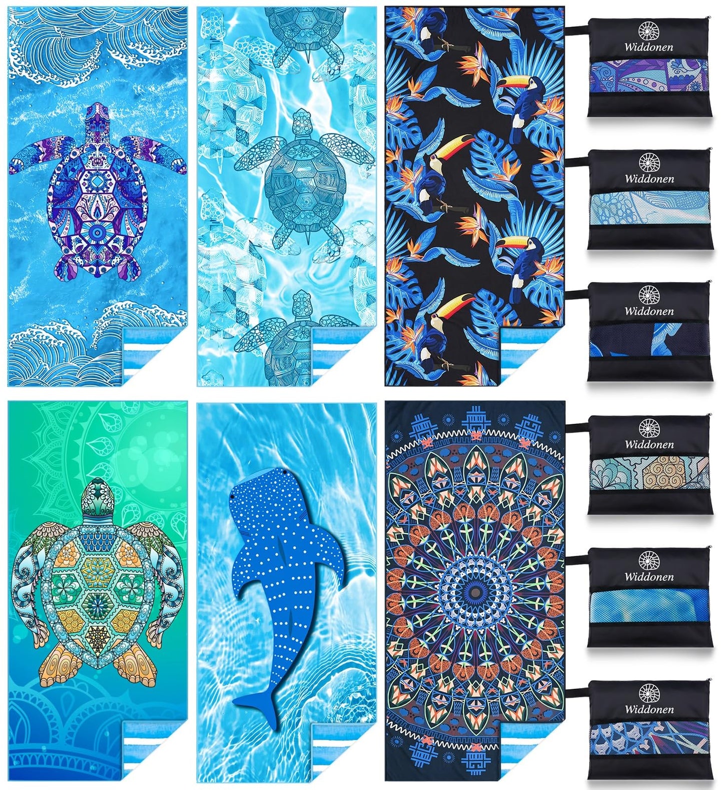 Microfiber Lightweight Beach Towel Sand Free Quick Dry Absorbent Thin Compact Towels for Swimming Pool Camping Beach Accessories Large Easy Pack Travel Things for Vacation Essentials Gift Adult