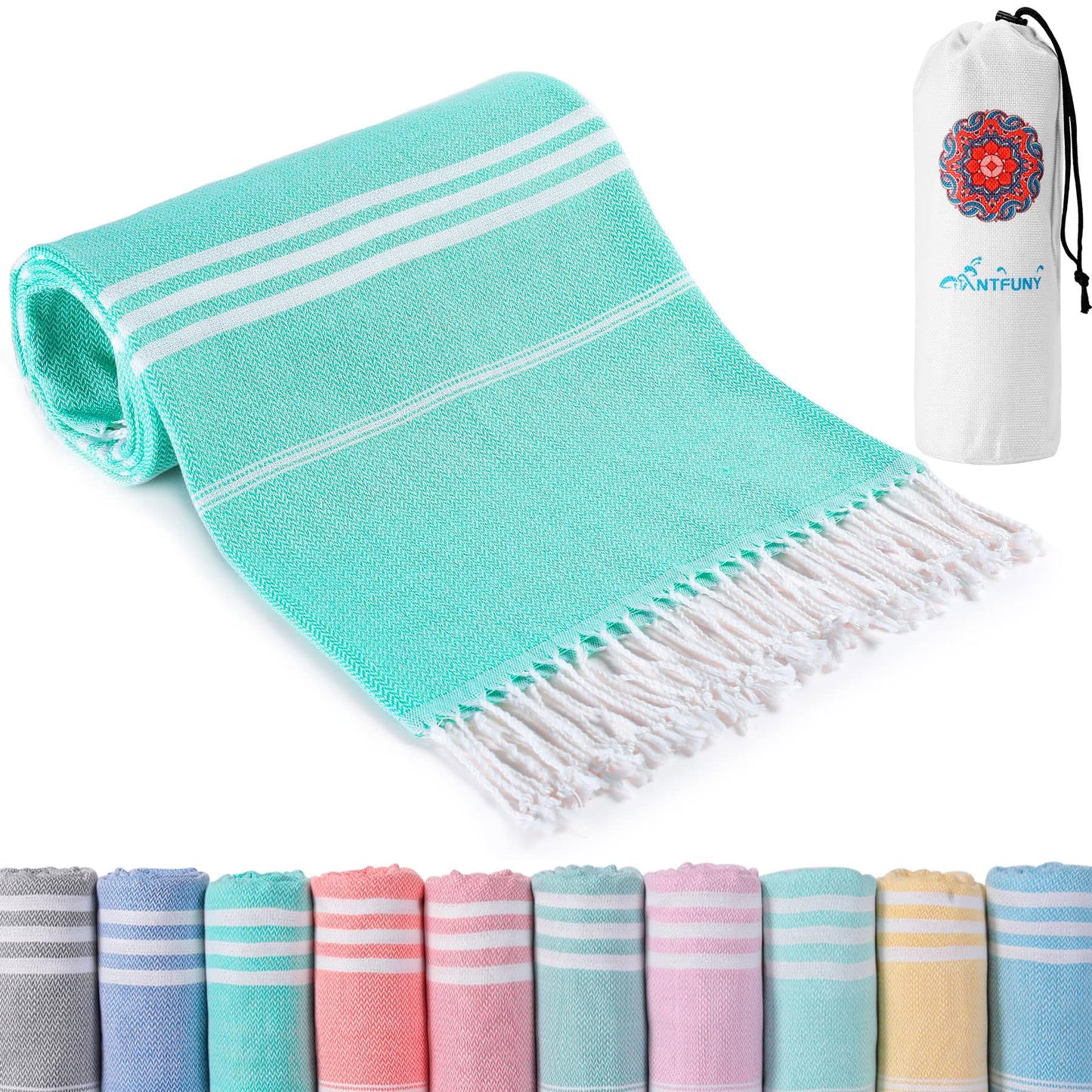 Turkish Beach Towels Vacation Essentials Quick Dry Sand Free Oversized Bath Pool Swim Towel Extra Large XL Blanket Adult Travel Cruise Accessories Must Haves Clearance Stuff Necessities