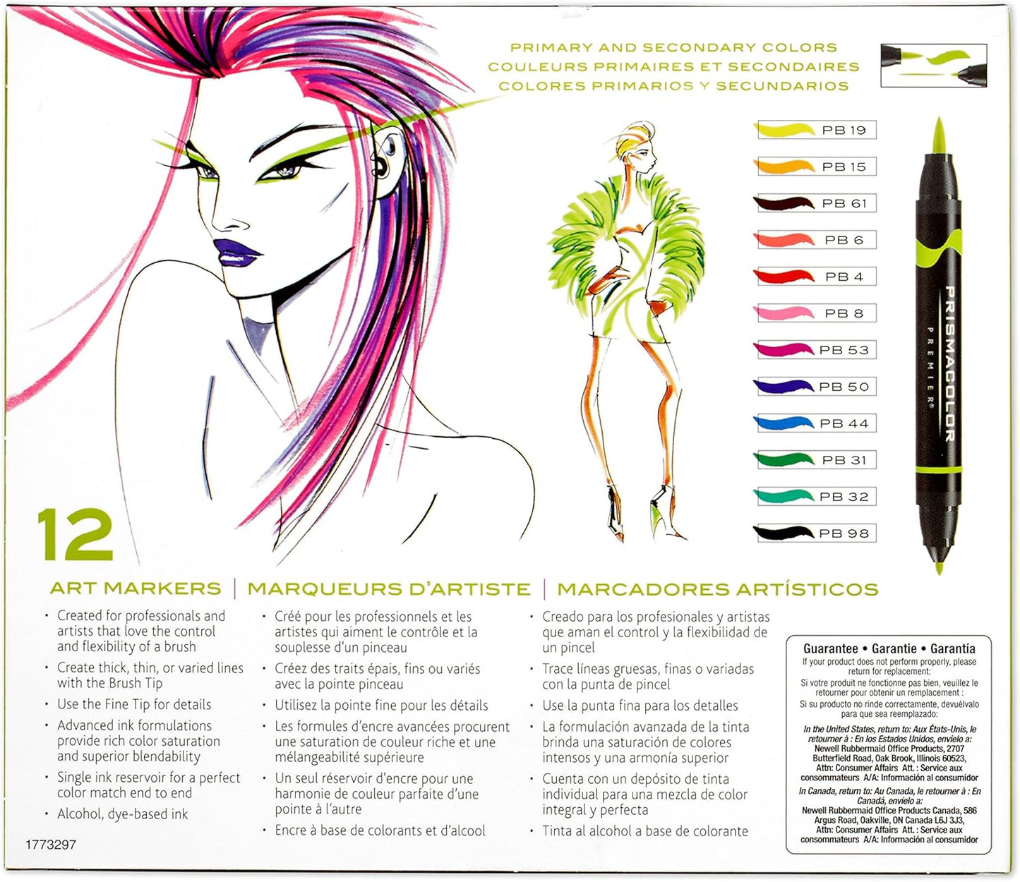 Prismacolor Premier Double-Ended Art Markers, Fine And Brush Tip, Adult Coloring, 12 Pack