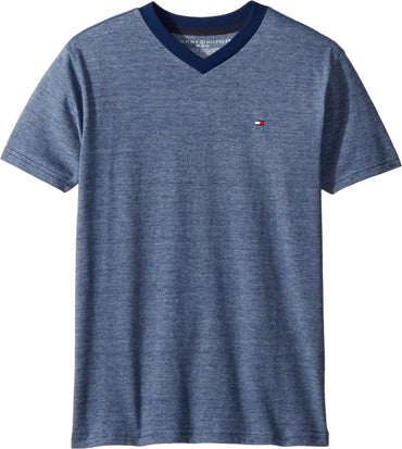 Tommy Hilfiger Boy's Short Sleeve Striped V-neck T-shirt