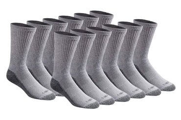 Dickies Men's Dri-Tech Original Moisture Control Crew Socks, Available in M-XXL (6, 12, 18 Pairs)