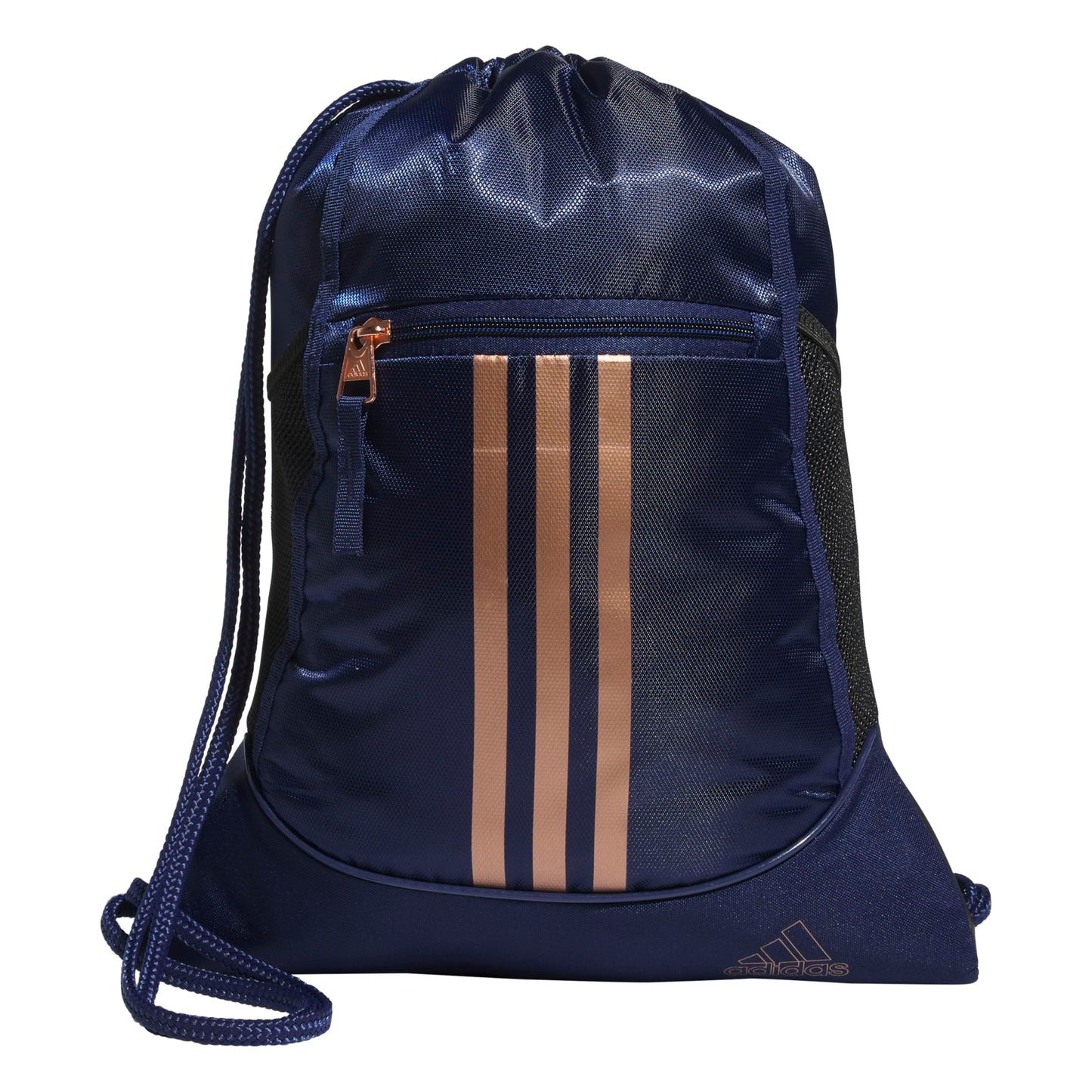 adidas Alliance Sackpack, Drawstring Backpack, Lightweight Small Gym Bag for Women and Men, Black, One Size