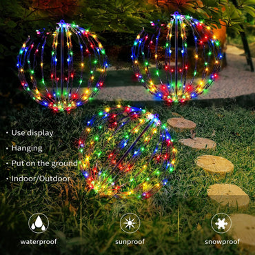 16" Christmas LED Light Globe (3 Pack) with Multiple Auto Timing and Glow Modes, Folding Light Ball for Holiday Decor, Patio, Indoor/Outdoor Decorations LED Ball Lights Sphere (Color-Changeable)