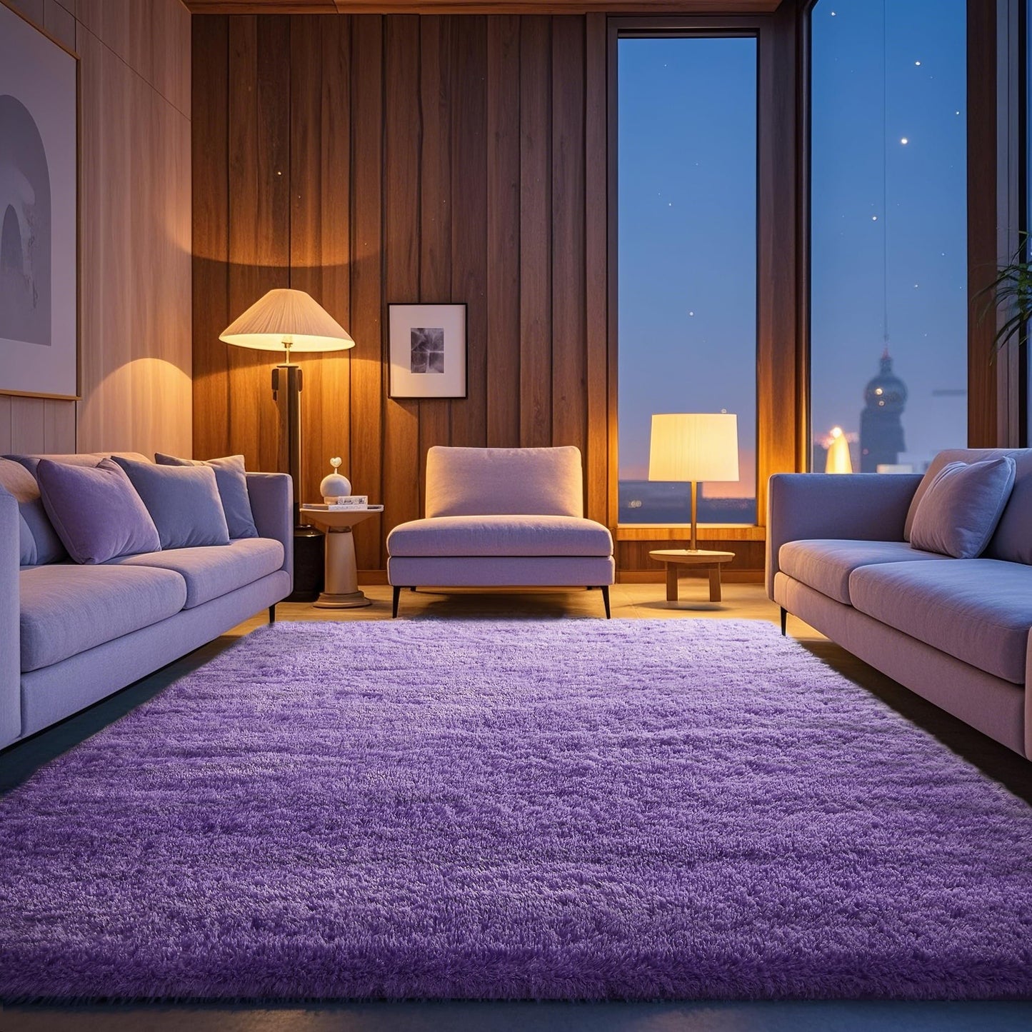 Ophanie Area Rugs for Bedroom Living Room, Grey Fluffy Fuzzy Shag Shaggy Soft Plush Carpet, 4x6 Indoor Floor Gray Rug for Kids Home Dorm Decor Aesthetic