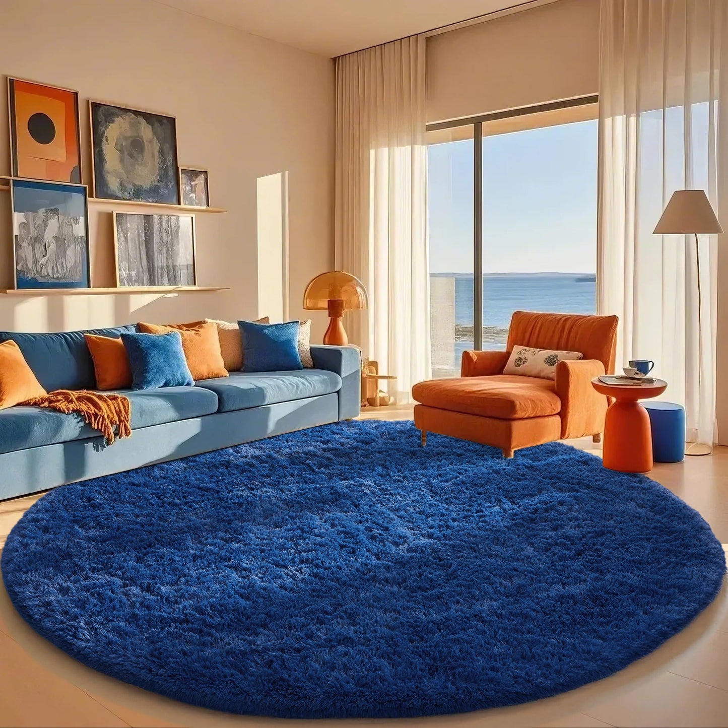 Ophanie Area Rugs for Bedroom Living Room, Grey Fluffy Fuzzy Shag Shaggy Soft Plush Carpet, 4x6 Indoor Floor Gray Rug for Kids Home Dorm Decor Aesthetic