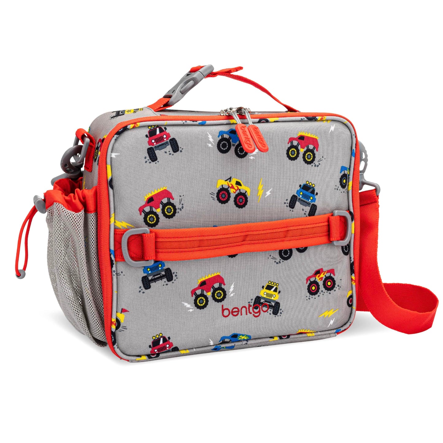 Bentgo Kids Lunch Bag - Double-Insulated, Reusable Lunch Bag for Kids 3+ with Adjustable Strap; Holds Lunch Box/Water Bottle/Snacks; Easy-Clean, Water-Resistant & Pockets (Sports)