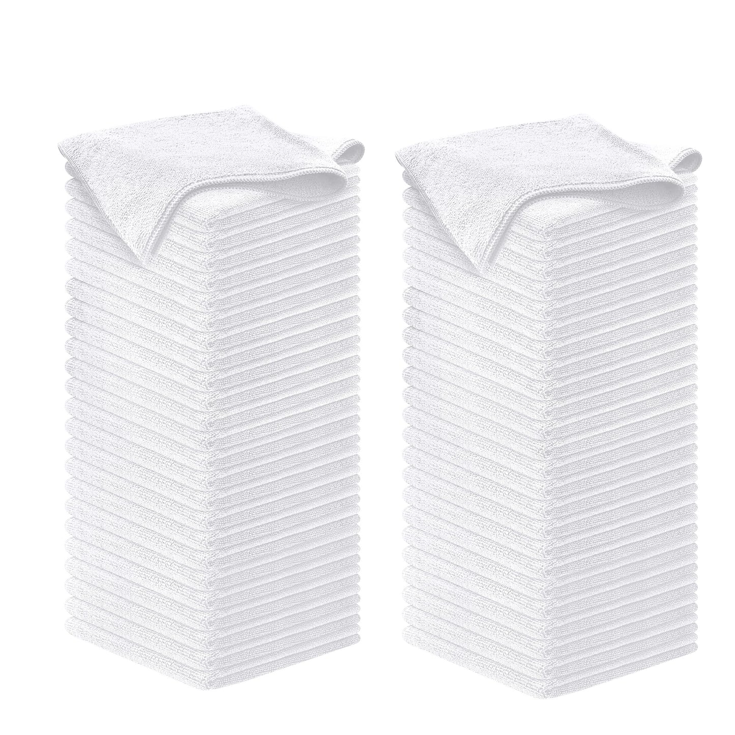 USANOOKS Microfiber Cleaning Cloth Grey - 12 Pcs (12.5"x12.5") - High Performance - 1200 Washes, Ultra Absorbent Microfiber Towel Weave Grime & Liquid for Streak-Free Mirror Shine - Car Washing Cloth