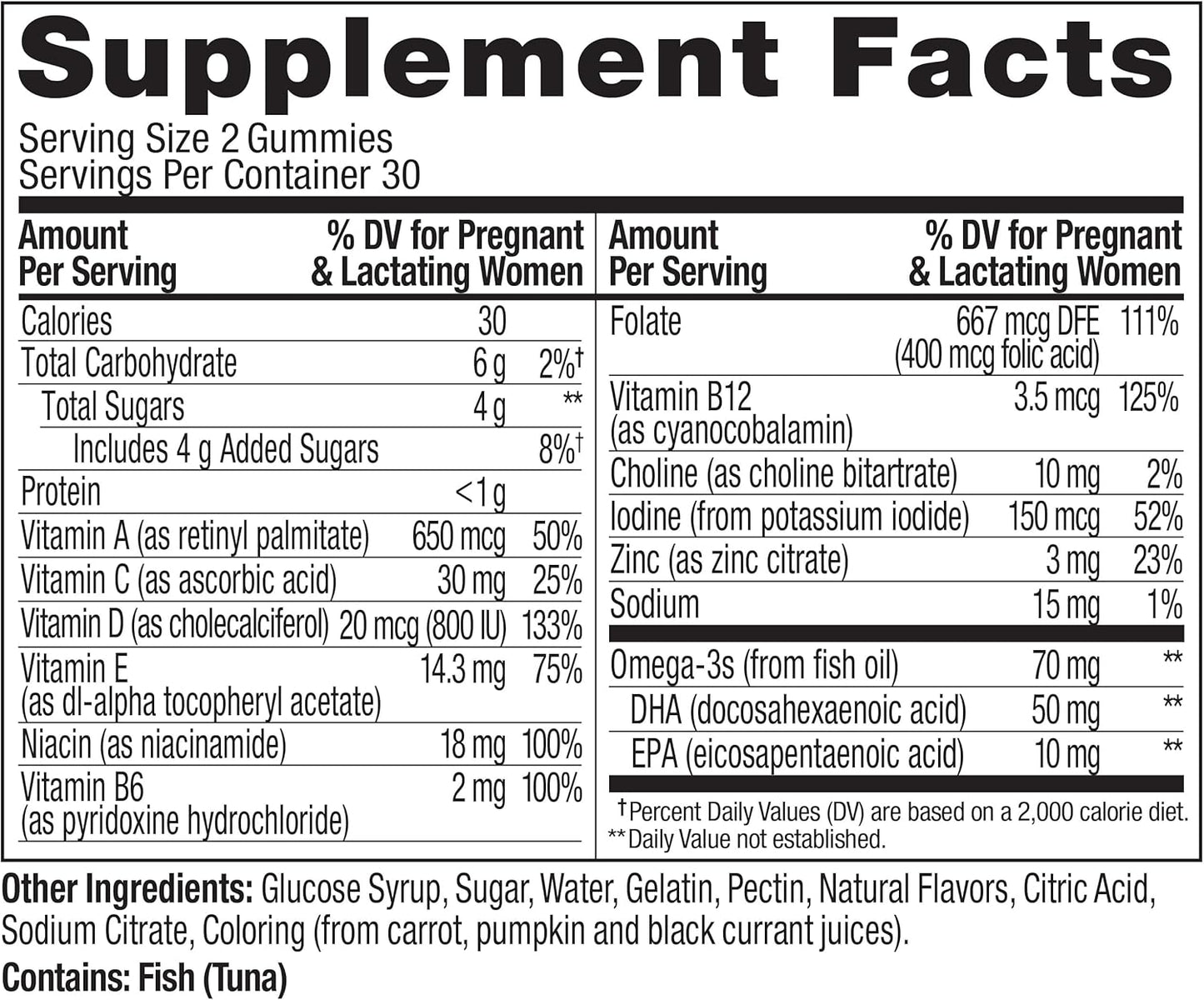 OLLY Prenatal Multivitamin Gummy, Supports Healthy Growth and Brain Development, Folic Acid, Vitamin D, Omega 3 DHA, Chewable Supplement, Citrus Berry Flavor, 30 Day Supply - 60 Count