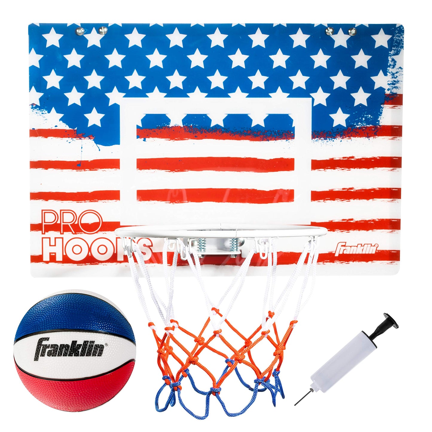Franklin Sports Mini Basketball Hoops-Indoor Over The Door Mini Hoop+Basketball Sets-Perfect Accessory for Bedroom+Office