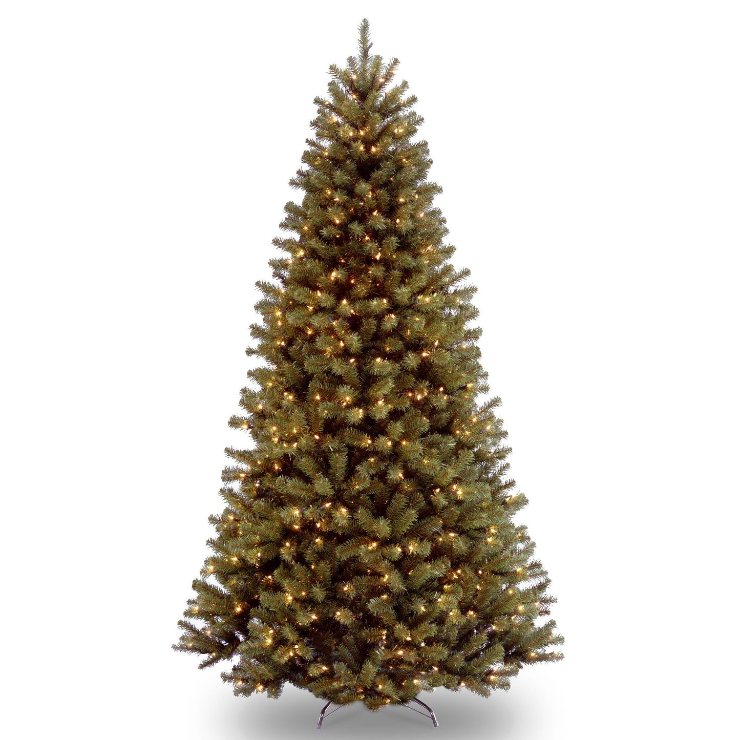 National Tree Company 4.5 ft Pre-Lit North Valley Spruce Artificial Christmas Tree, 200 Clear Lights, 398 Tips, Includes Stand, Green