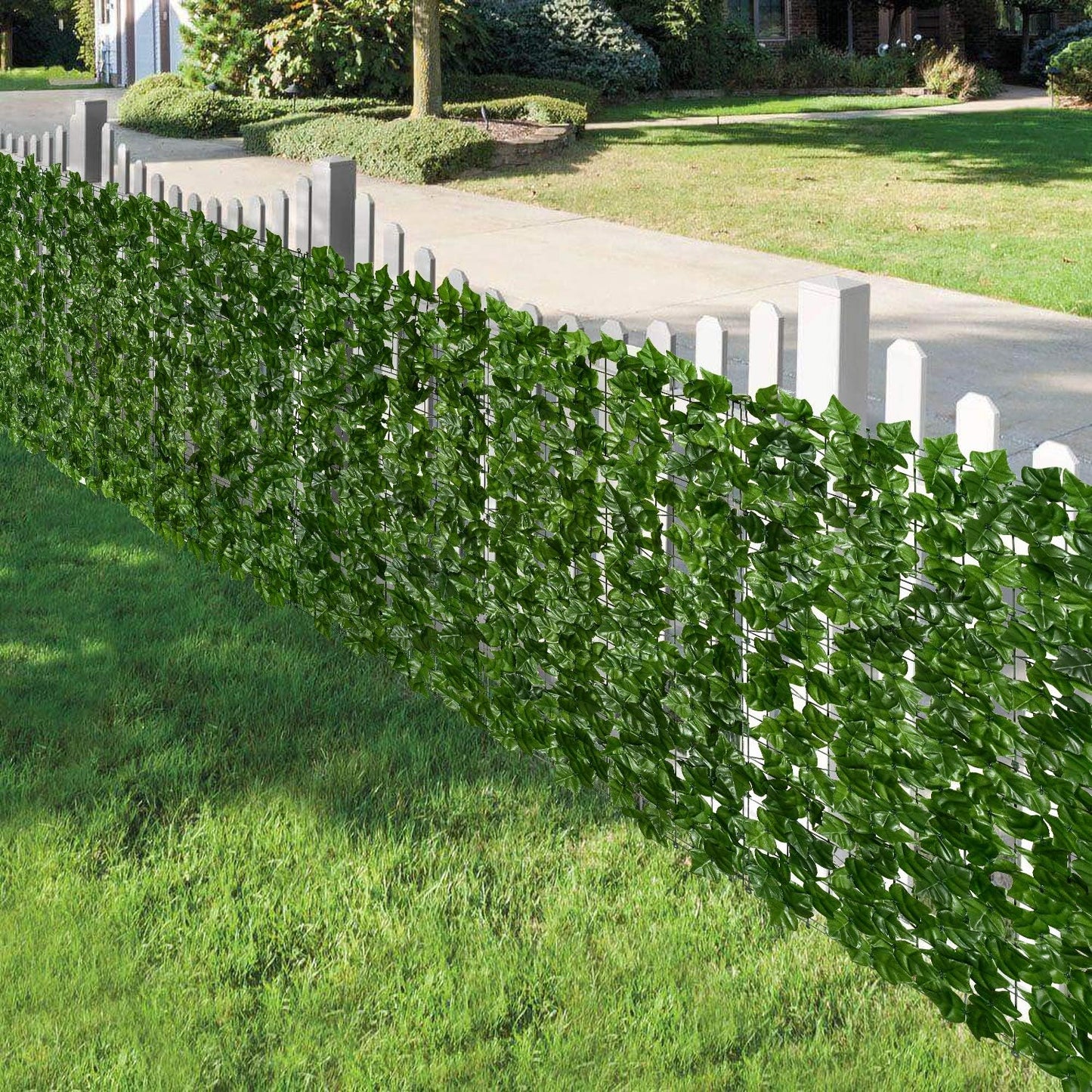 DearHouse Artificial Ivy Privacy Fence, 118x69in Artificial Hedges Fence and Faux Ivy Vine Leaf Decoration for Outdoor Garden Decor