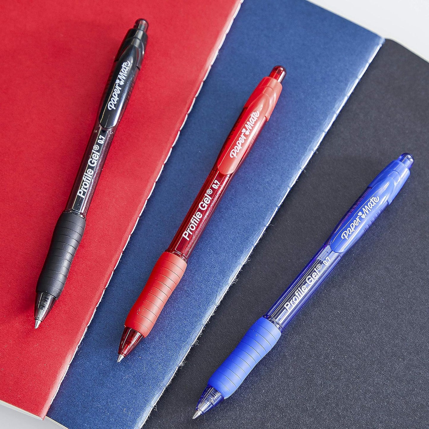 Paper Mate Gel Pen Profile Retractable Pen 0.7mm Blue 12 Count