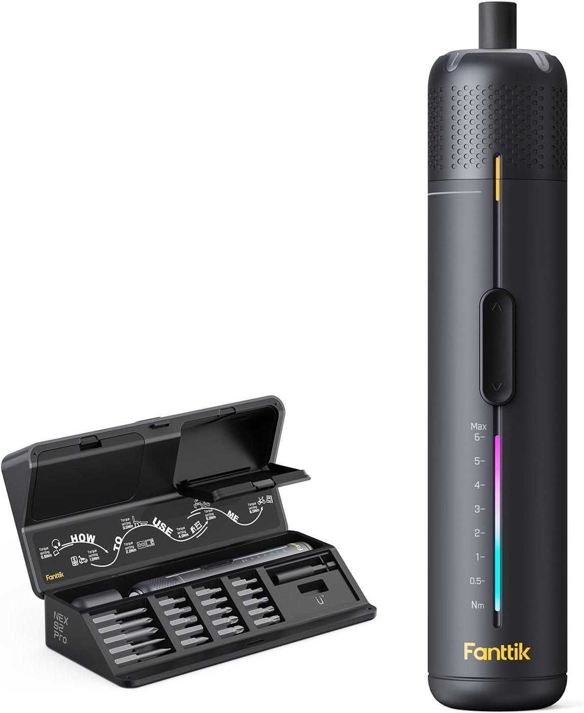 S2 Pro 3.7V Electric Screwdriver, Cordless Screwdriver Set, 7 Torque Settings...