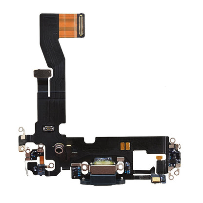 Charging Port with Flex Cable for iPhone 12/ 12 Pro (High Quality) - Black