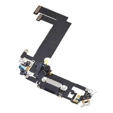 Charging Port with Flex Cable for iPhone 12 mini (High Quality) - Black