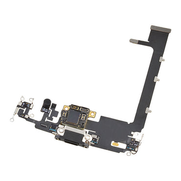 Charging Port Flex Cable with Interconnect Board for iPhone 11 Pro Max (High Quality) - Black