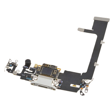 Charging Port Flex Cable with Interconnect Board for iPhone 11 Pro (High Quality) - Silver