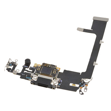 Charging Port Flex Cable with Interconnect Board for iPhone 11 Pro (High Quality) - Black