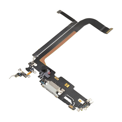 Charging Port with Flex Cable for iPhone 13 Pro Max (High Quality) - Silver