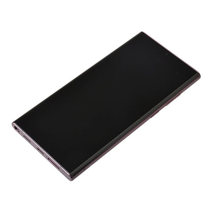 OLED Screen Digitizer Assembly Replacement with Frame for Samsung Galaxy Galaxy S22 Ultra 5G S908 (for America Version)(Premium) - Burgundy