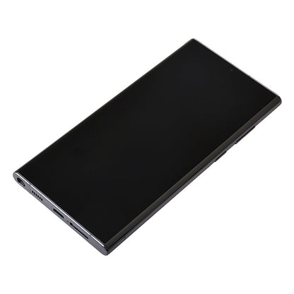 OLED Screen Digitizer Assembly with Frame for Samsung Galaxy S22 Ultra 5G S908 Replacement (for America Version)(Premium) - Phantom Black