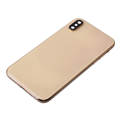 Back Housing with Small Parts Pre-installed for iPhone XS(No Logo) - Gold