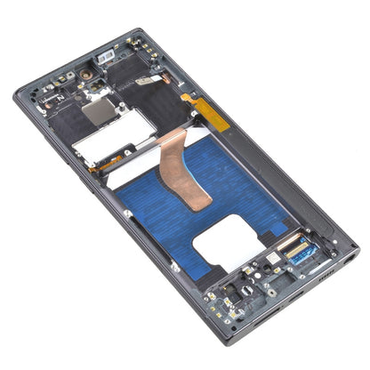OLED Screen Digitizer Assembly with Frame for Samsung Galaxy S22 Ultra 5G S908 Replacement (for America Version)(Premium) - Phantom Black