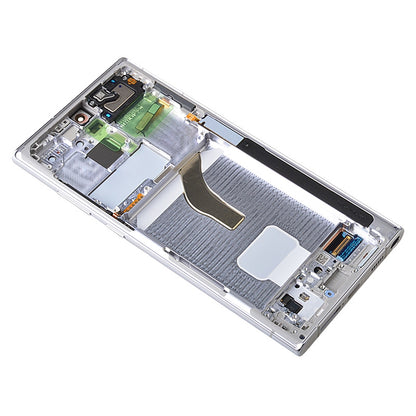 OLED Screen Digitizer Assembly with Frame for Samsung Galaxy S22 Ultra 5G S908 (for America Version)(Premium) - White