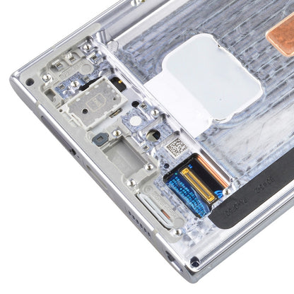 OLED Screen Digitizer Assembly with Frame for Samsung Galaxy S22 Ultra 5G S908 (for America Version)(Premium) - White