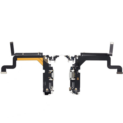Charging Port with Flex Cable for iPhone 14 Pro Max (High Quality) - Silver
