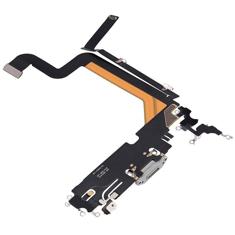 Charging Port with Flex Cable for iPhone 14 Pro Max (High Quality) - Silver