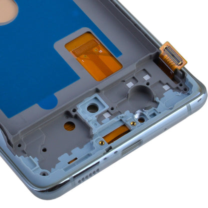 OLED Screen Digitizer with Frame Replacement for Samsung Galaxy S20 FE G780 (Aftermarket)(1:1 Size) - Cloud White
