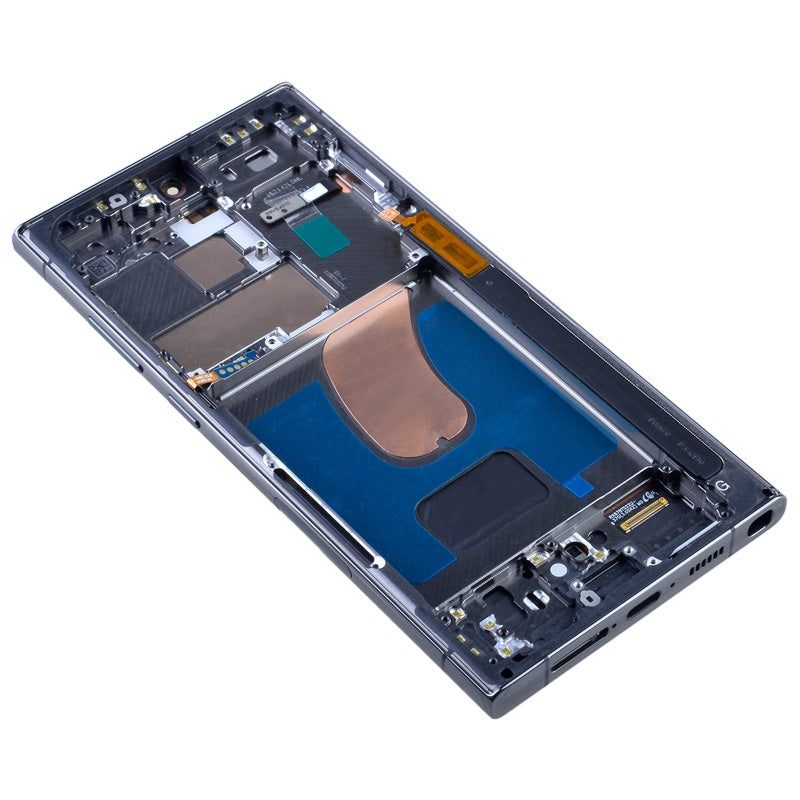 OLED Screen Digitizer Assembly with Frame for Samsung Galaxy S23 Ultra 5G S918 (for America Version)(Aftermarket) - Green