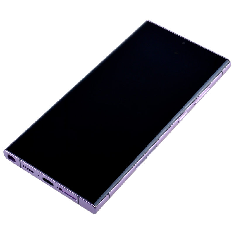 OLED Screen Digitizer Assembly Replacement with Frame for Samsung Galaxy S23 Ultra 5G S918 (for America Version)(Premium) - Lavender