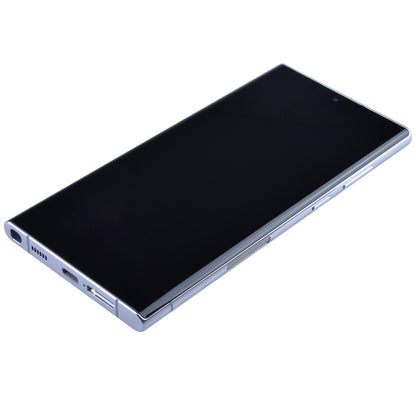 OLED Screen Digitizer with Frame Replacement for Samsung Galaxy S22 Ultra 5G S908 (for America Version) (Aftermarket) - White