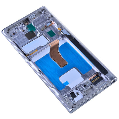 OLED Screen Digitizer with Frame Replacement for Samsung Galaxy S22 Ultra 5G S908 (for America Version) (Aftermarket) - White