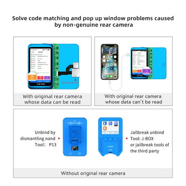 JC V1SE/ V1S Pro Wide Angle Camera Repair Adaptor for iPhone XR to 12 Pro Max