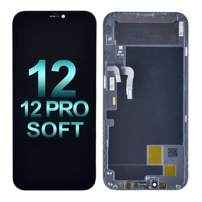 Premium Soft OLED Screen Digitizer Assembly with Portable IC for iPhone 12/ 12 Pro (Aftermarket Plus) - Black