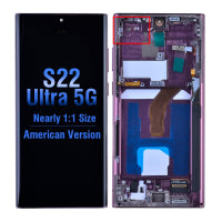 Full Cover Tempered Glass Screen Protector for Samsung Galaxy S22 Ultra 5G S908 - Black (Retail Packaging)